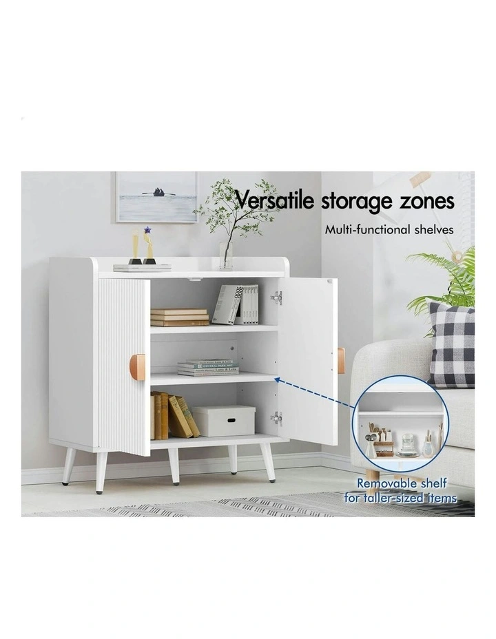 Buffet Hallway Doors Sideboard Cabinet Storage in White image 3