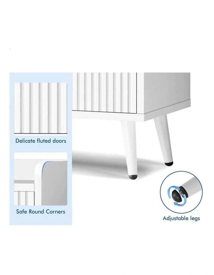 Buffet Hallway Doors Sideboard Cabinet Storage in White image 5