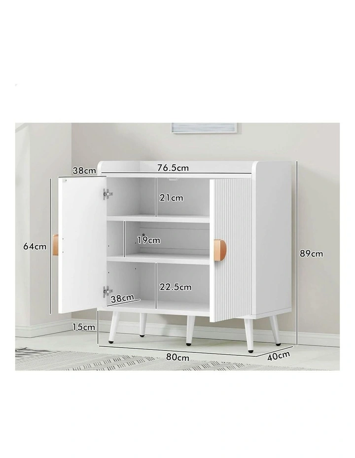 Buffet Hallway Doors Sideboard Cabinet Storage in White image 6