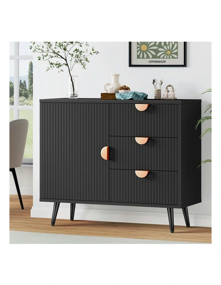 Buffet Sideboard Storage Cabinet in Black image 2