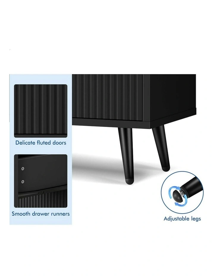 Buffet Sideboard Storage Cabinet in Black image 5