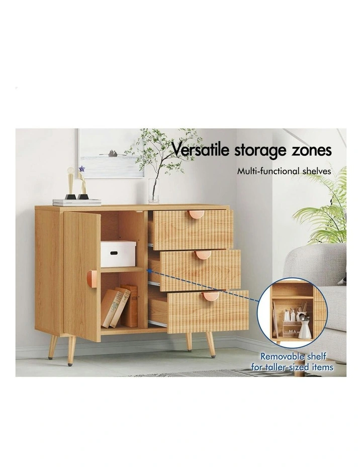 Buffet Sideboard Storage Cabinet in Wood image 3