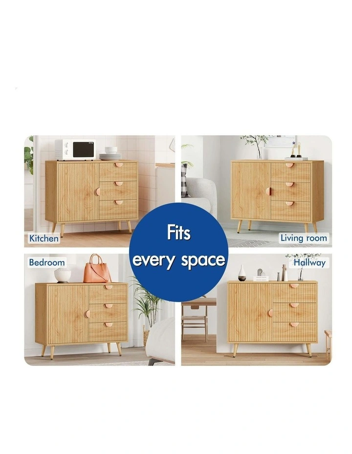 Buffet Sideboard Storage Cabinet in Wood image 4