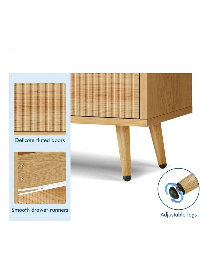 Buffet Sideboard Storage Cabinet in Wood image 5