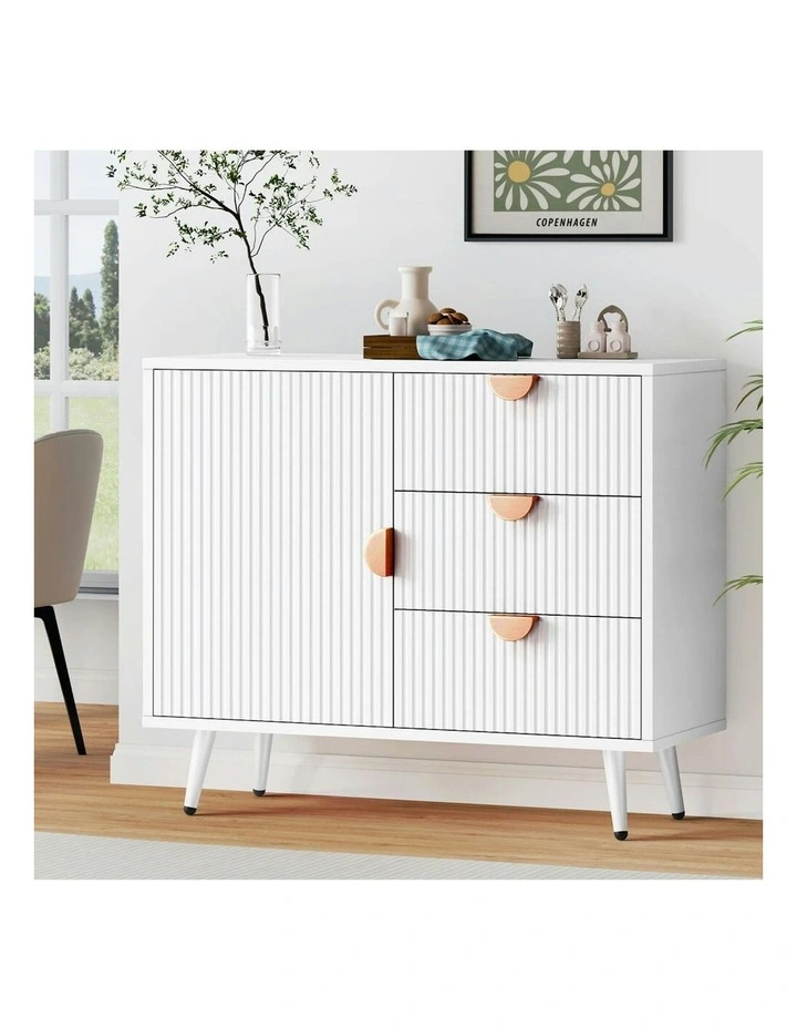 Buffet Sideboard Storage Cabinet in White image 2