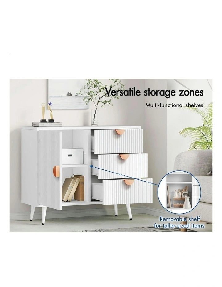 Buffet Sideboard Storage Cabinet in White image 3