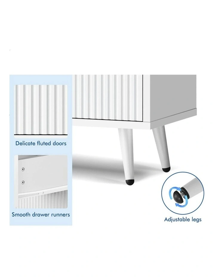 Buffet Sideboard Storage Cabinet in White image 5