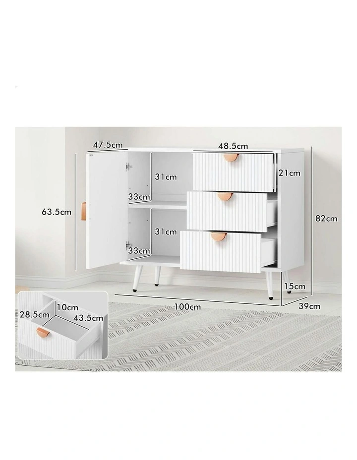 Buffet Sideboard Storage Cabinet in White image 6