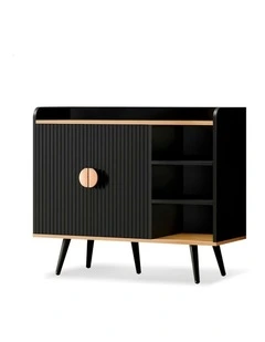 Shoe Storage Cabinet 18 Pairs in Black