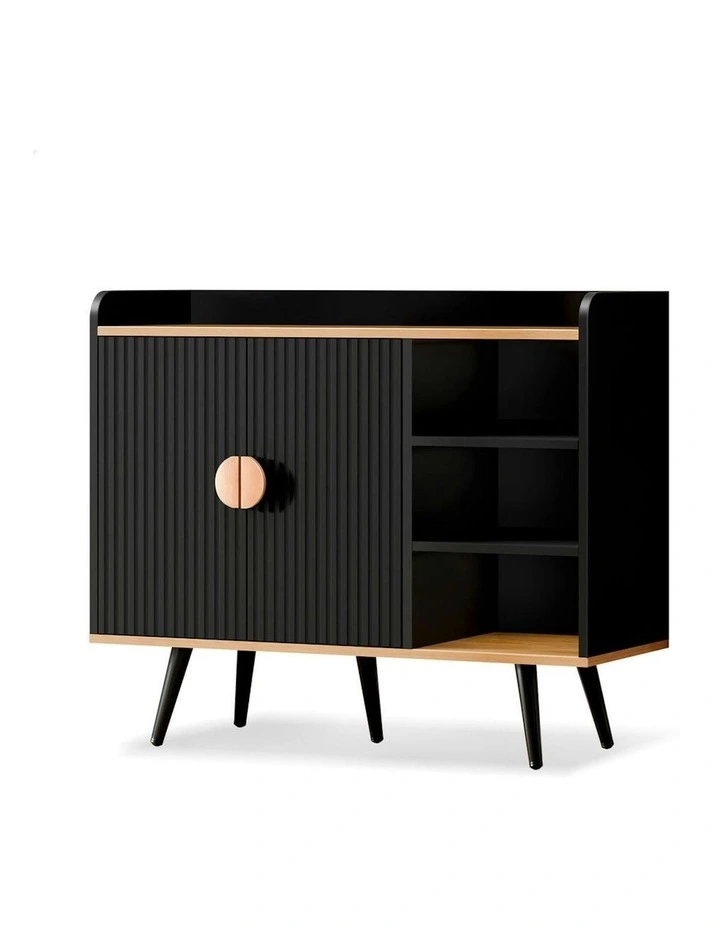 Shoe Storage Cabinet 18 Pairs in Black image 1