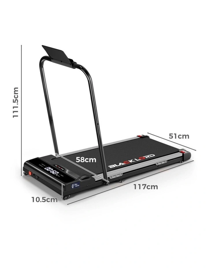 Incline Brushless Motor Foldable Treadmill Electric Walking Pad in Black image 7