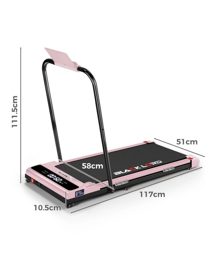 Treadmill Electric Walking Pad Incline Brushless Motor Foldable Pink image 3