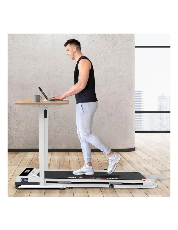 Incline Brushless Motor Foldable Treadmill Electric Walking Pad in White image 2