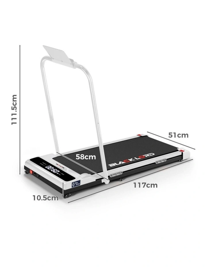 Incline Brushless Motor Foldable Treadmill Electric Walking Pad in White image 7