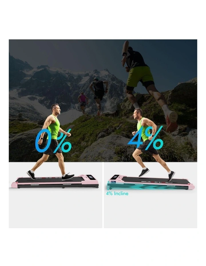 Home Gym Incline Brushless Motor Treadmill Electric Walking Pad in Pink image 6
