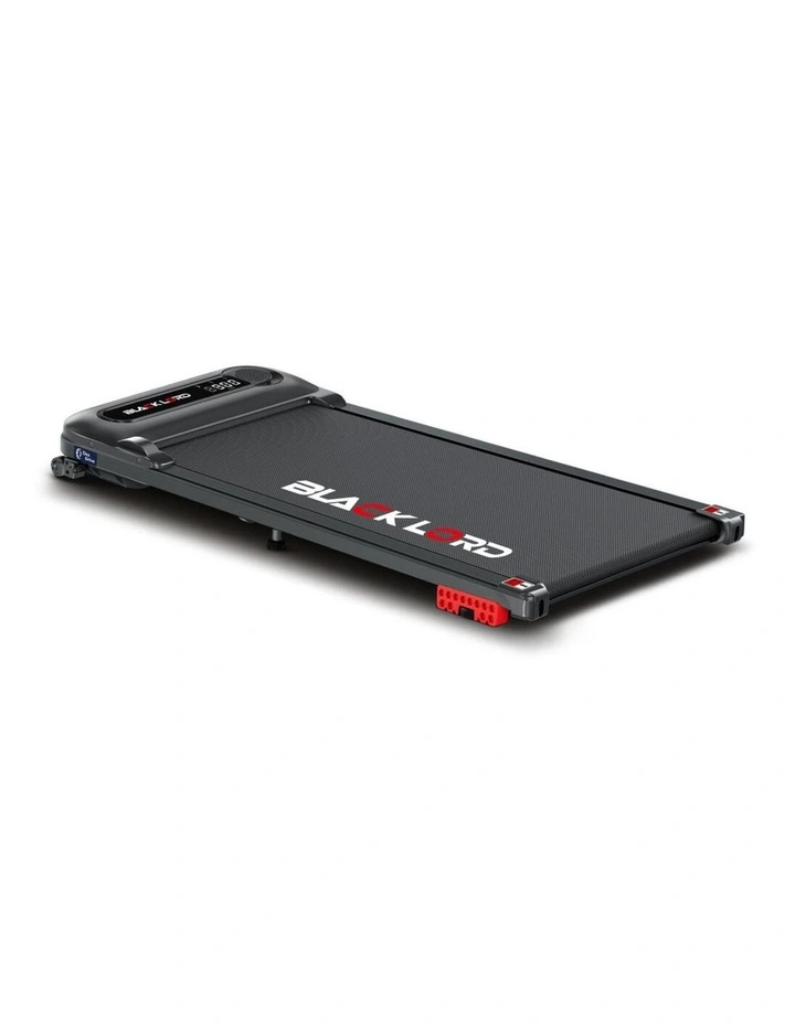 Incline Shock Absorbers Electric Walking Pad Treadmill in Black image 1