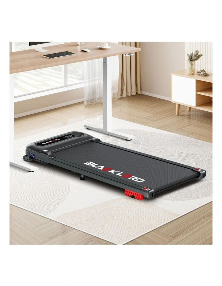 Incline Shock Absorbers Electric Walking Pad Treadmill in Black image 3