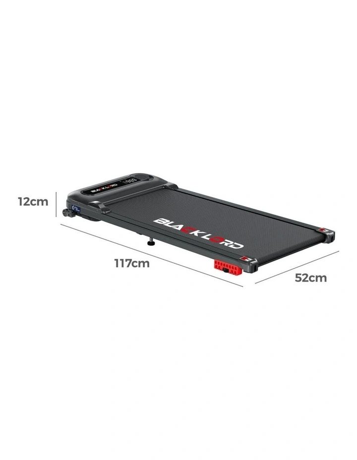 Incline Shock Absorbers Electric Walking Pad Treadmill in Black image 5