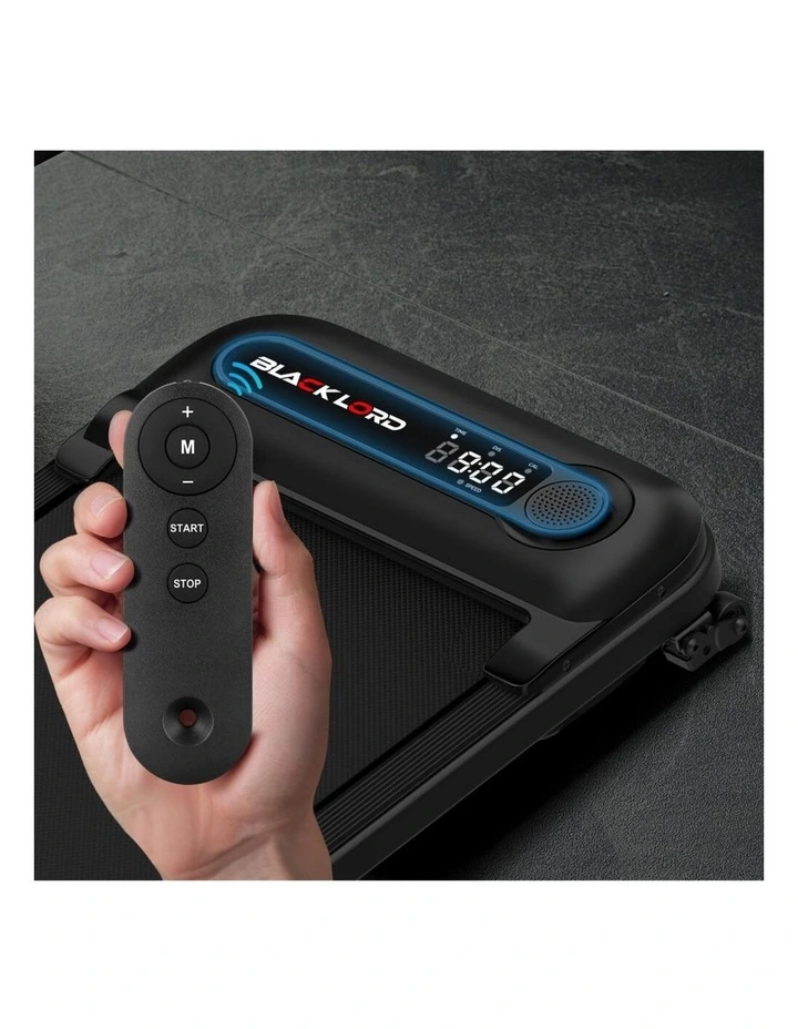 Incline Shock Absorbers Electric Walking Pad Treadmill in Black image 7