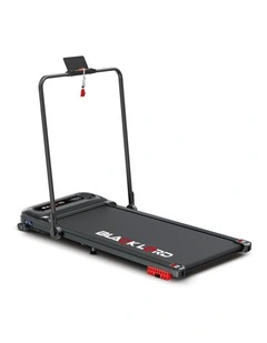 Incline Shock Absorbers Electric Walking Pad Treadmill in Black