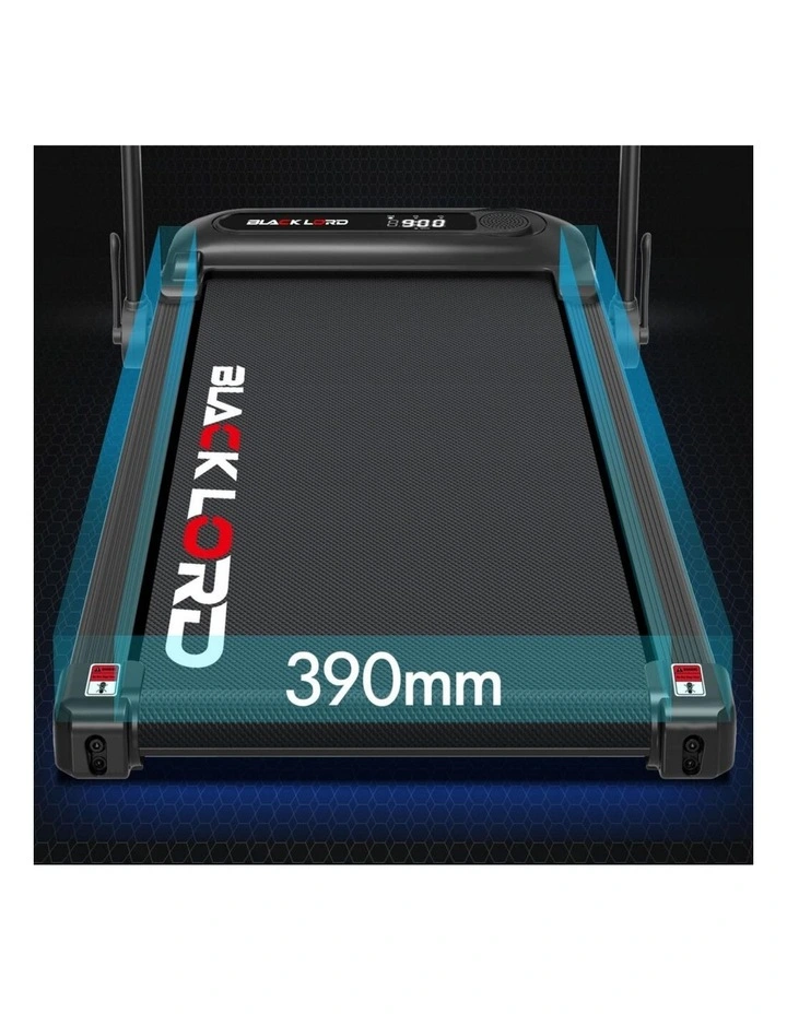 Incline Shock Absorbers Electric Walking Pad Treadmill in Black image 5