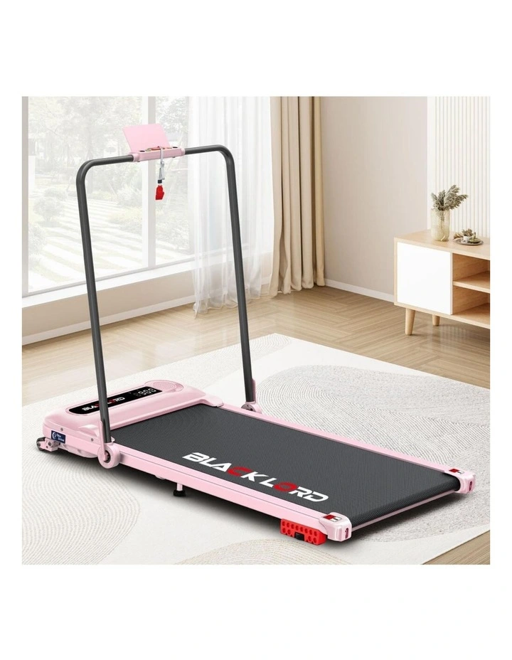 Incline Shock Absorbers Electric Walking Pad Treadmill in Pink image 4