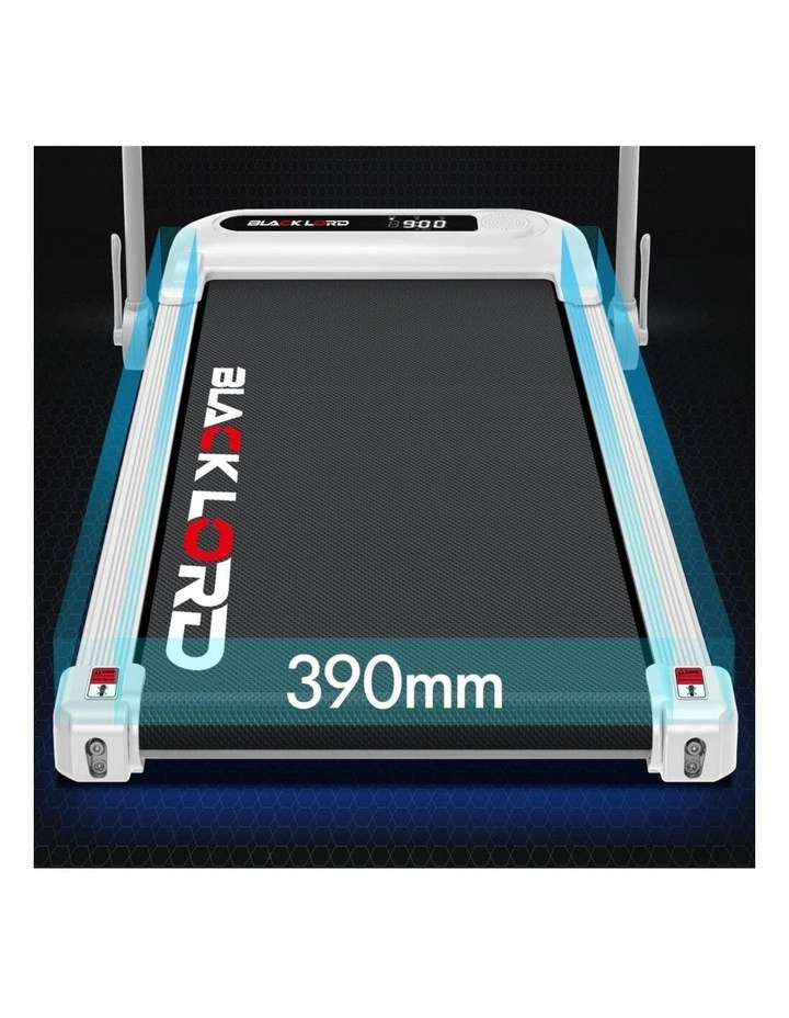 Incline Shock Absorbers Electric Walking Pad Treadmill in White image 4