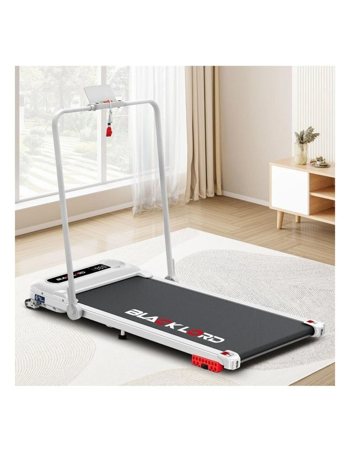 Incline Shock Absorbers Electric Walking Pad Treadmill in White image 6