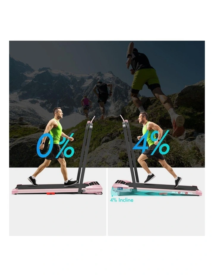 Foldable Treadmill Electric Walking Pad in Pink image 3
