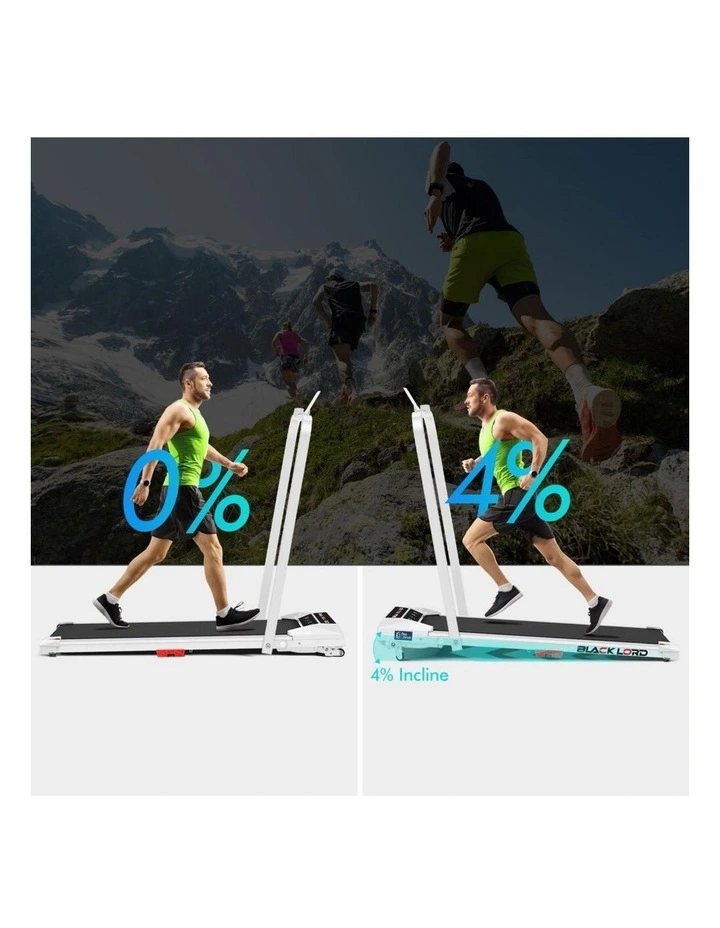 Foldable Treadmill Electric Walking Pad in White image 4