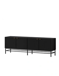 Entertainment Unit TV Cabinet 180cm in Black