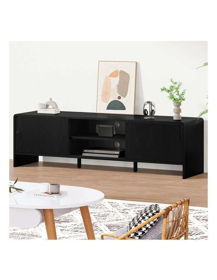 Entertainment Unit 150cm TV Cabinet in Black image 2