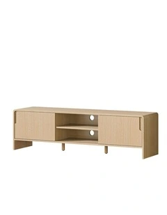 Entertainment Unit Sliding Doors TV Cabinet 150cm in Wood