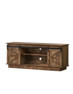 Entertainment Unit Sliding Doors TV Cabinet 150cm in Oak