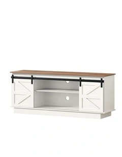 Entertainment Unit  Sliding Doors TV Cabinet 150cm in White