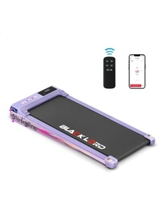 Incline Under Desk Electric Walking Pad Treadmill in Purple