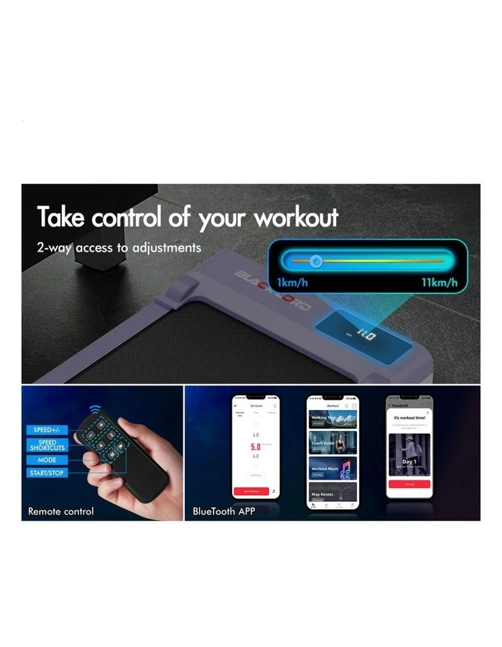 Incline Under Desk Electric Walking Pad Treadmill in Purple image 4