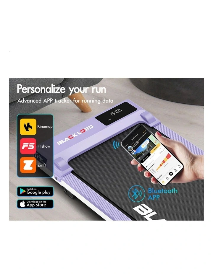 Incline Under Desk Electric Walking Pad Treadmill in Purple image 6