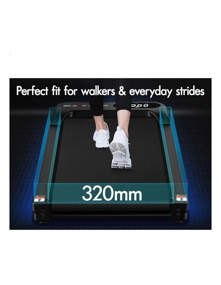 Incline Magnetic Remote Electric Walking Pad Treadmill in Black image 6