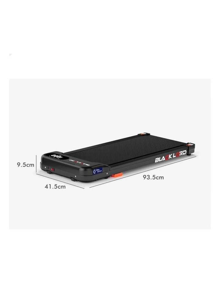 Incline Magnetic Remote Electric Walking Pad Treadmill in Black image 7