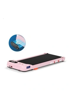 Incline Magnetic Remote Electric Walking Pad Treadmill in Pink