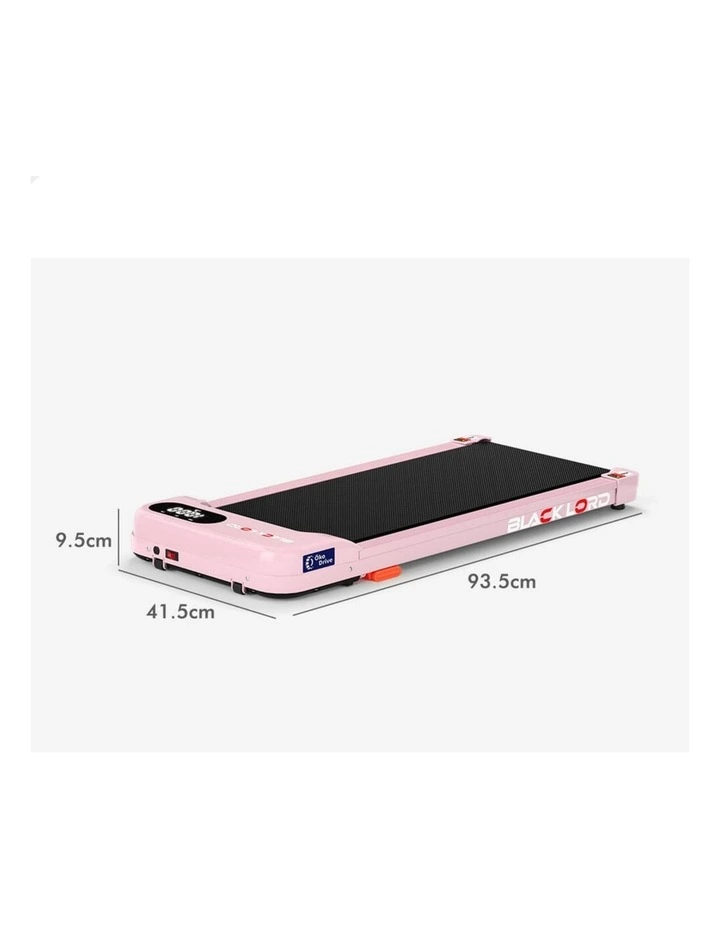 Incline Magnetic Remote Electric Walking Pad Treadmill in Pink image 3
