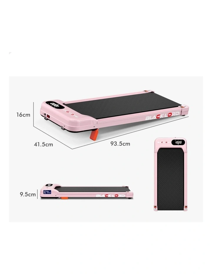 Incline Magnetic Remote Electric Walking Pad Treadmill in Pink image 4