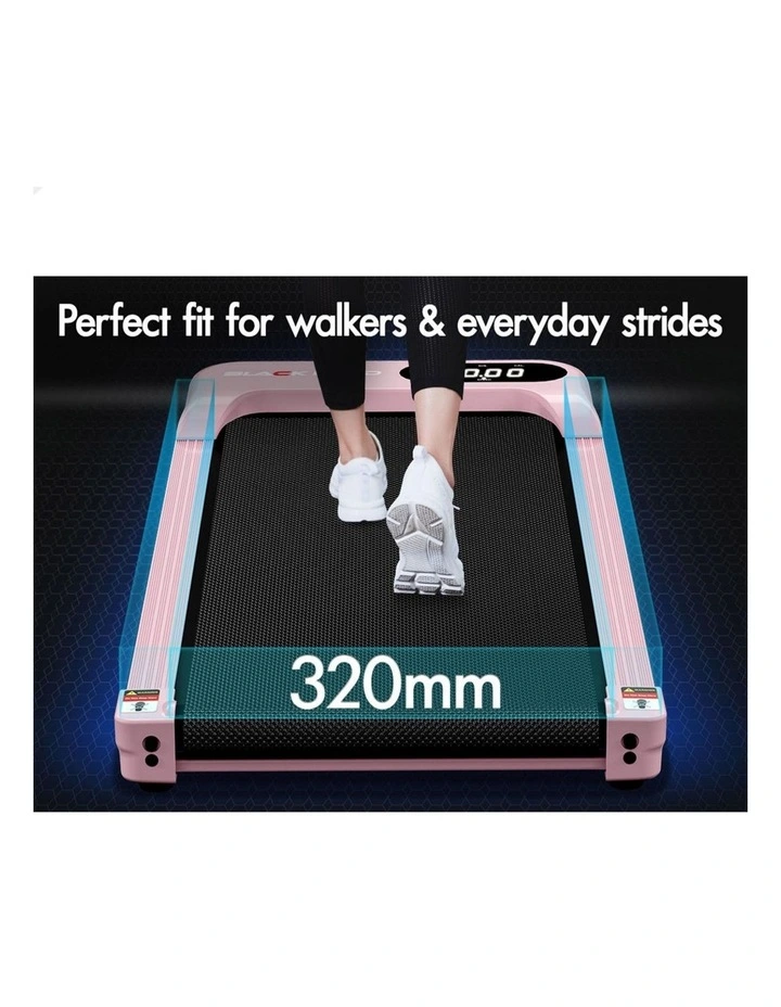 Incline Magnetic Remote Electric Walking Pad Treadmill in Pink image 5