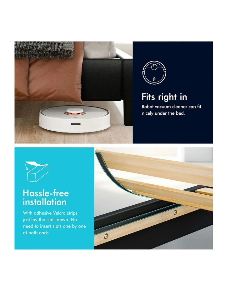 Linus Leather Bed Frame Double Size in Black image 4