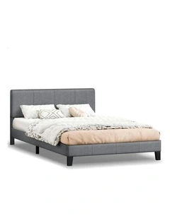 Linus Bed Frame Queen Size in Grey