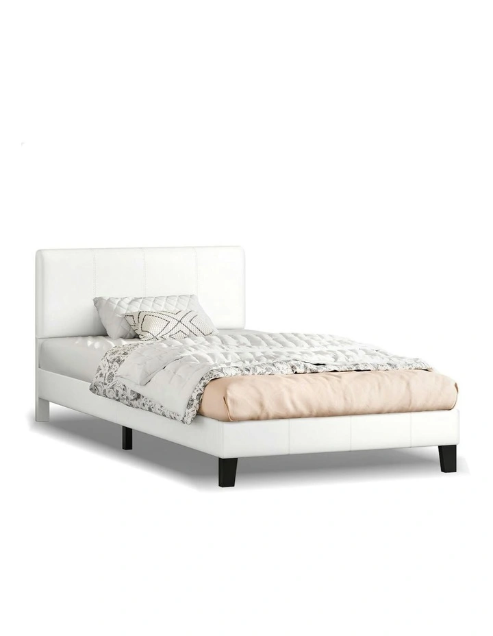 Single Size Bed Frame in White image 1