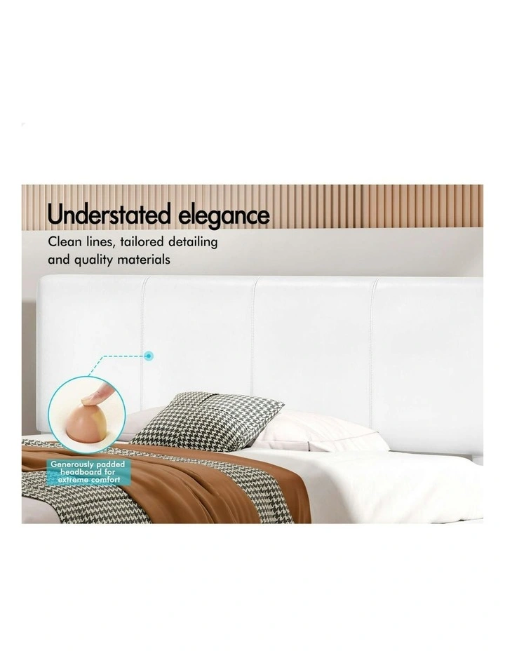 Single Size Bed Frame in White image 2