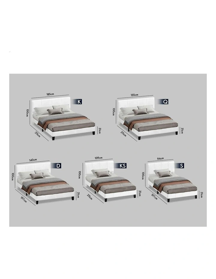 Single Size Bed Frame in White image 5