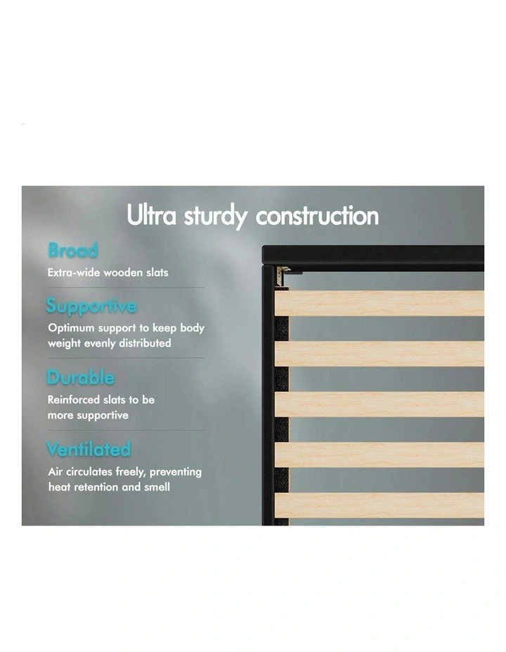 King Size Bed Frame With Headboard in Black image 7